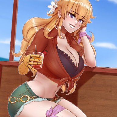 1girls, absurdres, aestheticc-meme, big breasts, breasts, cleavage, female, female only, highres, large breasts, looking at viewer, rwby, solo, thick thighs, wide hips