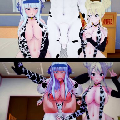 3d, ahe gao, angel (fairy tail), animated, before and after, big breasts, big penis, bouncing breasts, breasts, broken rape victim, cow girl, fairy tail, full nelson, imminent rape, imminent sex