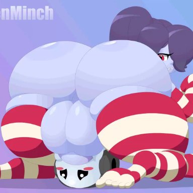 1futa, animated, ass, balls, balls deep, big ass, chaoz (chaozdesignz), futanari, huge ass, no sound, skullgirls, squigly, squigly (skullgirls), webm, zenminch