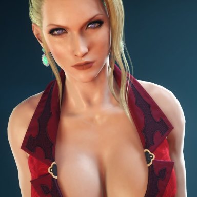 1girls, 3d, big breasts, breasts, cleavage, female, female only, final fantasy, final fantasy vii, large breasts, leeterr, looking at viewer, scarlet (ffvii), solo