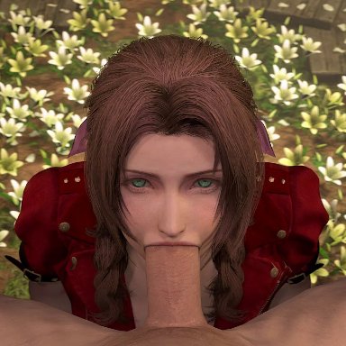 aerith gainsborough, animated, blowjob, bwc, final fantasy, final fantasy vii, no sound, tagme, webm