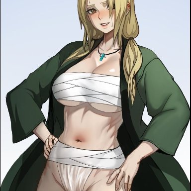 big breasts, female, female focus, female only, long hair, naruto, naruto (series), naruto shippuden, solo, solo female, solo focus, tsunade, zako (arvinry)