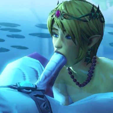 2boys, 3d, big penis, breath of the wild, crossdressing, erection, fellatio, femboy, fugtrup, girly, link, male, male only, oral, penis