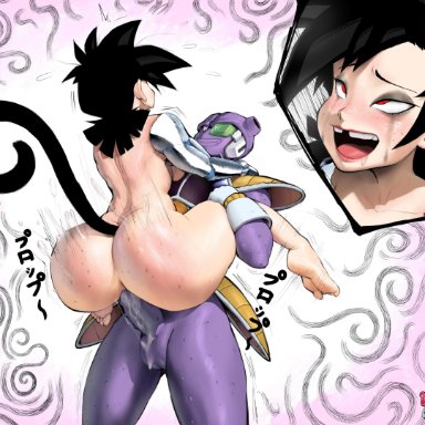 1boy, 1girls, absurdres, ass, big ass, big penis, cui, dragon ball, dragon ball z, female, highres, lewdcactus, male, nude, open mouth