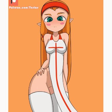 1girls, angry, animated, blush, blush stickers, dofus, female, flashing, green eyes, iop, orange hair, teslae, wakfu