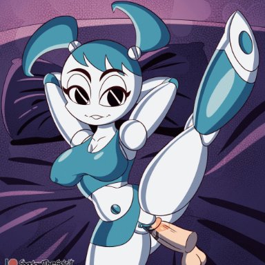 animated, breasts, disembodied penis, female, jenny wakeman, my life as a teenage robot, nipples, penis, pussy, pussy juice, robot, shadowthespirit, technophilia, vaginal penetration