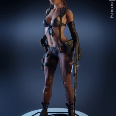 1girls, 3d, abs, animated, areolae, ass, autodesk maya, big ass, breasts, female, female only, metal gear solid, metal gear solid v, nipples, no sound