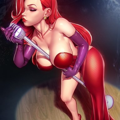 big breasts, female, female focus, female only, jessica rabbit, long hair, olo focus, red hair, solo, solo female, who framed roger rabbit, xxnikichenxx