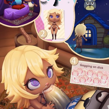 2boys, animal crossing, ass, big ass, big butt, big penis, big thighs, blond, blond hair, blonde, blonde hair, blowjob, bulge, butt, butt crack