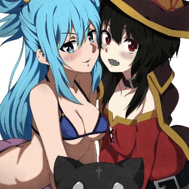 aqua (konosuba), kono subarashii sekai ni shukufuku wo!, megumin, megumin (konosuba), Nekosaki Aoi, Space Panda