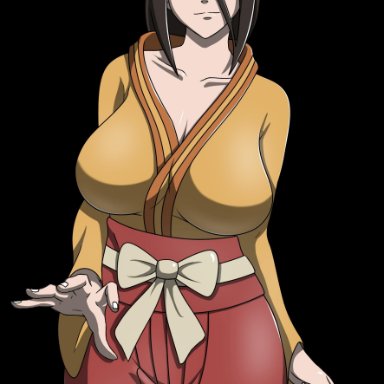 1girls, big breasts, boruto: naruto next generations, breasts, brown hair, cleavage, clothing, female, female only, guja (artist), hair between eyes, huge breasts, hyuuga hanabi, large breasts, long hair