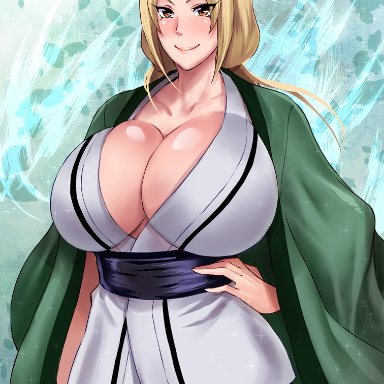 big breasts, female, female focus, female only, haikawa hemlen, naruto, nipples, solo, solo female, solo focus, tsunade