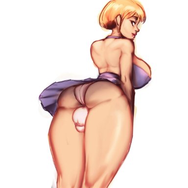 1futa, ass, big ass, big breasts, breasts, bulge, cleavage, dickgirl, futa only, futanari, large breasts, nightpickle, skirt, small penis, solo