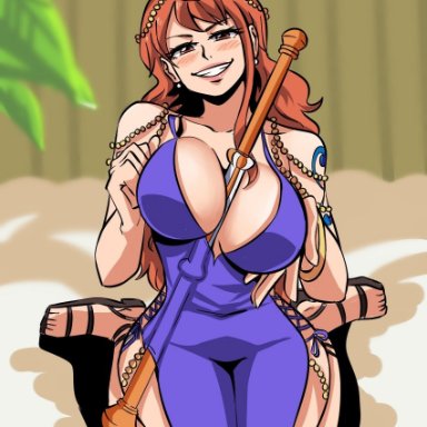1girls, female, female only, nami, nami (one piece), one piece, solo, tagme