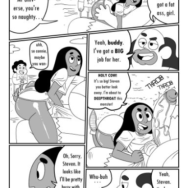 age difference, being watched, big ass, big penis, black and white, cheating, cheating girlfriend, comic, connie maheswaran, cuckold, doompypomp, english text, greg universe, huge ass, huge cock