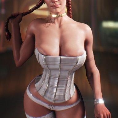 1girls, 3d, absurdres, apex legends, big breasts, breasts, cleavage, female, female only, highres, large breasts, loba, looking at viewer, nyalicia, solo