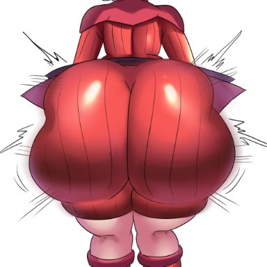 1girls, ass, big ass, blush, boots, bottom heavy, cameltoe, clapping, clapping cheeks, closed eyes, courtney (pokemon), dat ass, eye contact, fat ass, female