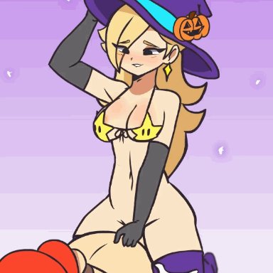 1boy, 1girls, animated, bouncing breasts, breasts, cleavage, mario, mario (series), nintendo, princess rosalina, scruffmuhgruff, sex, super mario bros., super mario galaxy, thighhighs