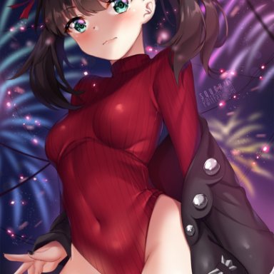 marnie (pokemon), one-piece swimsuit, pokemon, pokemon ss, skin tight, squ-chan, swimsuit, thick thighs