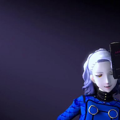 3d, ahe gao, amateurthrowaway, animated, aqua (kingdom hearts), arms up, atlus, blue eyes, blue hair, crossover, cunnilingus, eye contact, female orgasm, femdom, hypnosis