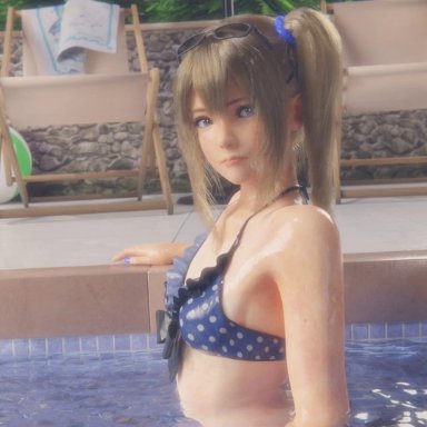 1girl, 3d, animated, anus, ass, bikini, bikini top, breasts, dead or alive, dead or alive 5, exposed ass, exposed pussy, high resolution, highres, looking at viewer