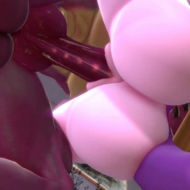 16:9, 3d (artwork), animated, anthro, ball slap, balls, balls deep, barefoot, big balls, big butt, big penis, bodily fluids, bouncing balls, bouncing butt, butt