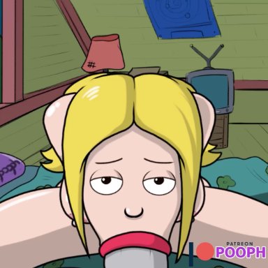 american dad, animated, animated gif, big breasts, big penis, blonde hair, blowjob, deepthroat, face fucking, francine smith, pooph, roger smith, sound, webm