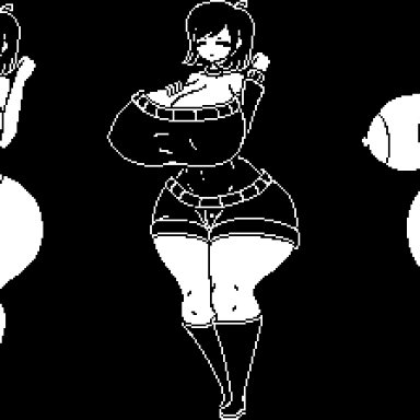 female only, frisk, huge areolae, huge ass, huge breasts, the absolute, undertale, video game, videogame