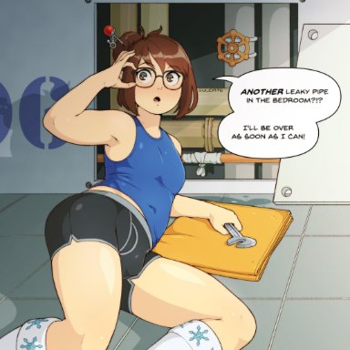 1boy, bulge, femboy, girly, male, male only, mei (overwatch), overwatch, rule 63, solo, sulcate, trap