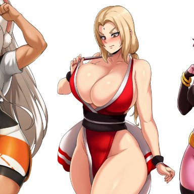 5girls, android 18, android 21 (cosplay), bea (pokemon) (cosplay), breath of the wild, celestine lucross, cosplay, crossover, dc, dragon ball, dragon ball fighterz, dragon ball z, fatal fury, female only, jmg