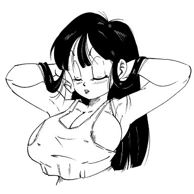 big breasts, breasts, chichi, cleavage, dragon ball, dragon ball super, dragon ball z, eyes closed, female, female only, funsexydragonball, hair down, huge breasts, large breasts, long hair