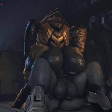 3d, alien, anal, anal penetration, anal sex, animated, armor, ass, balls, big ass, big balls, big butt, big penis, halo (game), halo (series)