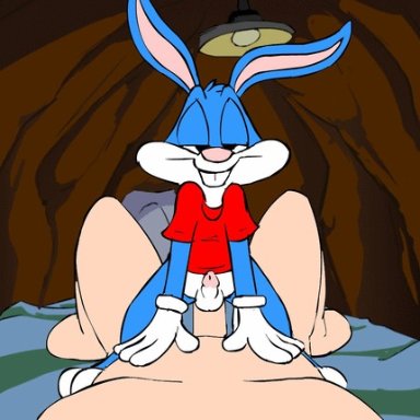 anal, animated gif, animation, balls, buster bunny, cum, cum in ass, gay, gif, male, rabbit, tiny toon adventures, warner brothers