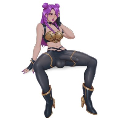 1futa, balls, big balls, big penis, boots, breasts, clothed, clothing, erection under clothes, fully clothed, futa only, futanari, gloves, high heel boots, human