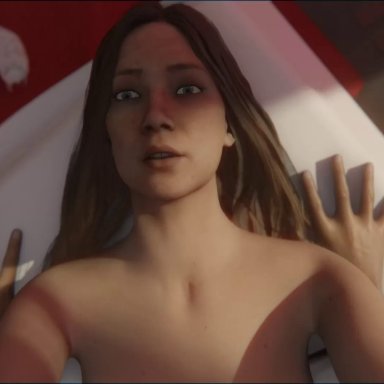 animated, blender, blue eyes, breasts, faith seed, far cry 5, female, kissing, long hair, looking at viewer, male pov, pov, pov kiss, sound, tagme