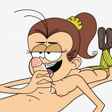 blowjob, braces, cute, horny, lincoln loud, luan loud, open smile, Psilomush, seductive smile, the loud house