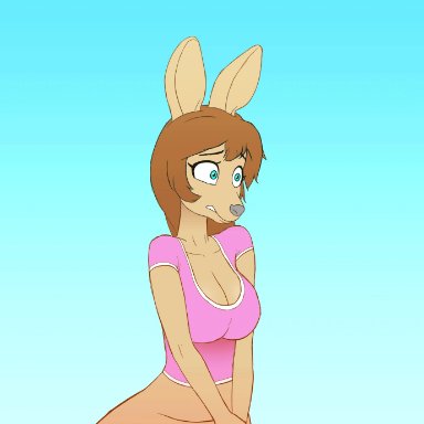 1girls, animated, anthro, bendzz, breast expansion, breasts, female, female only, original, original character, solo, solo female