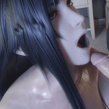 3d, 3d animation, animated, animation, blowjob, breasts, bulgingsenpai, ff7r, final fantasy, final fantasy vii, final fantasy vii remake, mouth fuck, nipples, pov, sfm