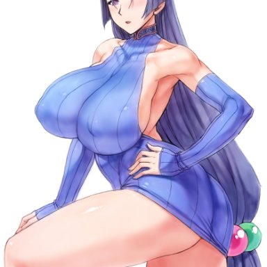 absurd res, absurdres, anime, armpits, asian, athletic, athletic female, bangs, big breasts, big tits, blue clothing, boobies, braless, breasts, breasts bigger than head