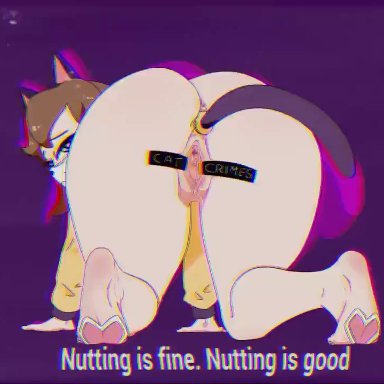 anal insertion, animated, animated gif, ass, bard-bot, cat ears, cat tail, feet, foot fetish, gif, mask, spread pussy, tagme, thick ass, webm