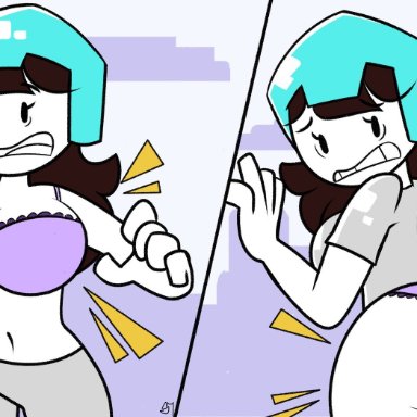 armor, ass, big ass, big breasts, big butt, bra, breasts, brown hair, cameltoe, curvy, jaiden, jaiden animations, jaidenanimations, large breasts, looking back