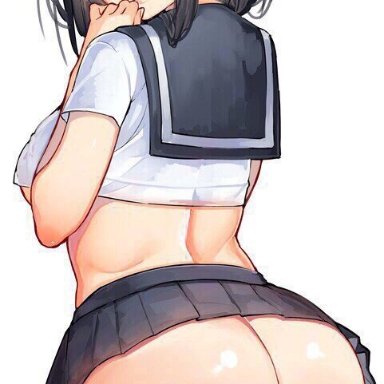 big ass, big butt, heart eyes, kawakami masaki, school uniform, schoolgirl, short skirt, skirt, tagme