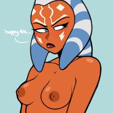 ahsoka tano, busty, female, female focus, female only, hourglass figure, orange skin, pinup, pinup pose, pose, posing, solo, star wars, tagme, togruta