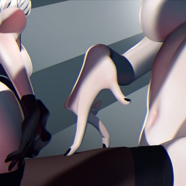 1girls, 3d, ass, big ass, big breasts, breadblack, breasts, female, female only, large breasts, nier, nier: automata, presenting, presenting hindquarters, presenting pussy