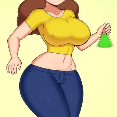 1girls, ass expansion, big breasts, breast expansion, breasts, drunkavocado, female, female only, genderswap, growth, growth chemical, growth potion, large breasts, morticia smith, rick and morty