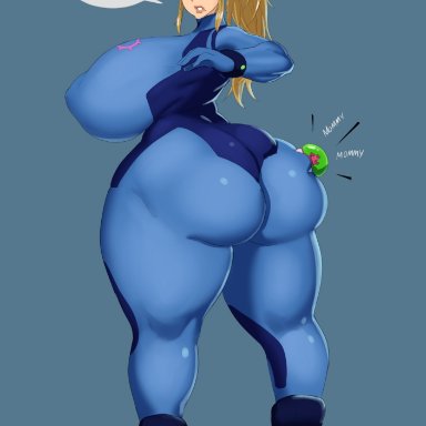 1girls, ass, big ass, big breasts, breasts, female, female only, huge ass, huge breasts, large breasts, metroid, nintendo, nobro, samus aran, solo