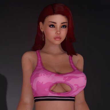 big breasts, big tits, nlv3dx, pinup, redhead