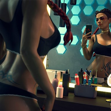 1girls, 3d, apex legends, ass, big ass, blender, breasts, female, female only, hydrafxx, loba, selfie, solo