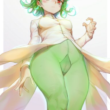 cameltoe, cosplay, female, heiyz, kirlia, one-punch man, pokemon, small breasts, tatsumaki