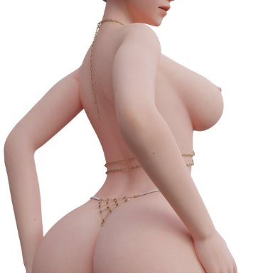 1girls, 3d, ass, big ass, big breasts, blender, blonde hair, breasts, female, female only, functionally nude, hands on ass, looking back, mercy, noir-nights